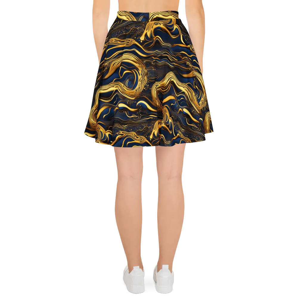 Electrum Waves on Skater Skirt — Back