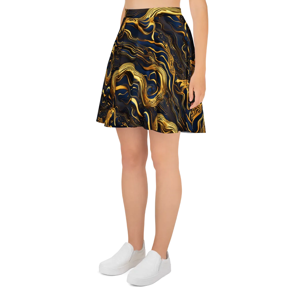 Electrum Waves on Skater Skirt — Left