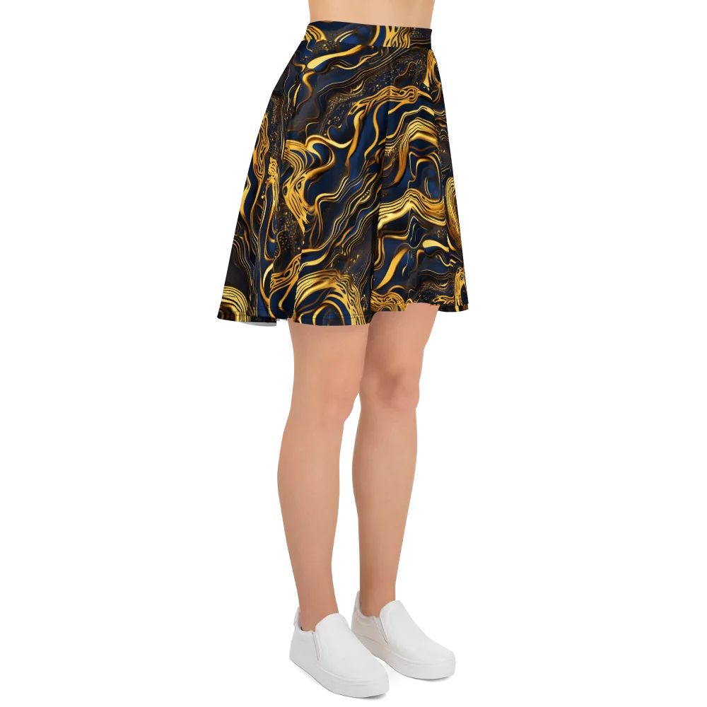 Electrum Waves on Skater Skirt — Right