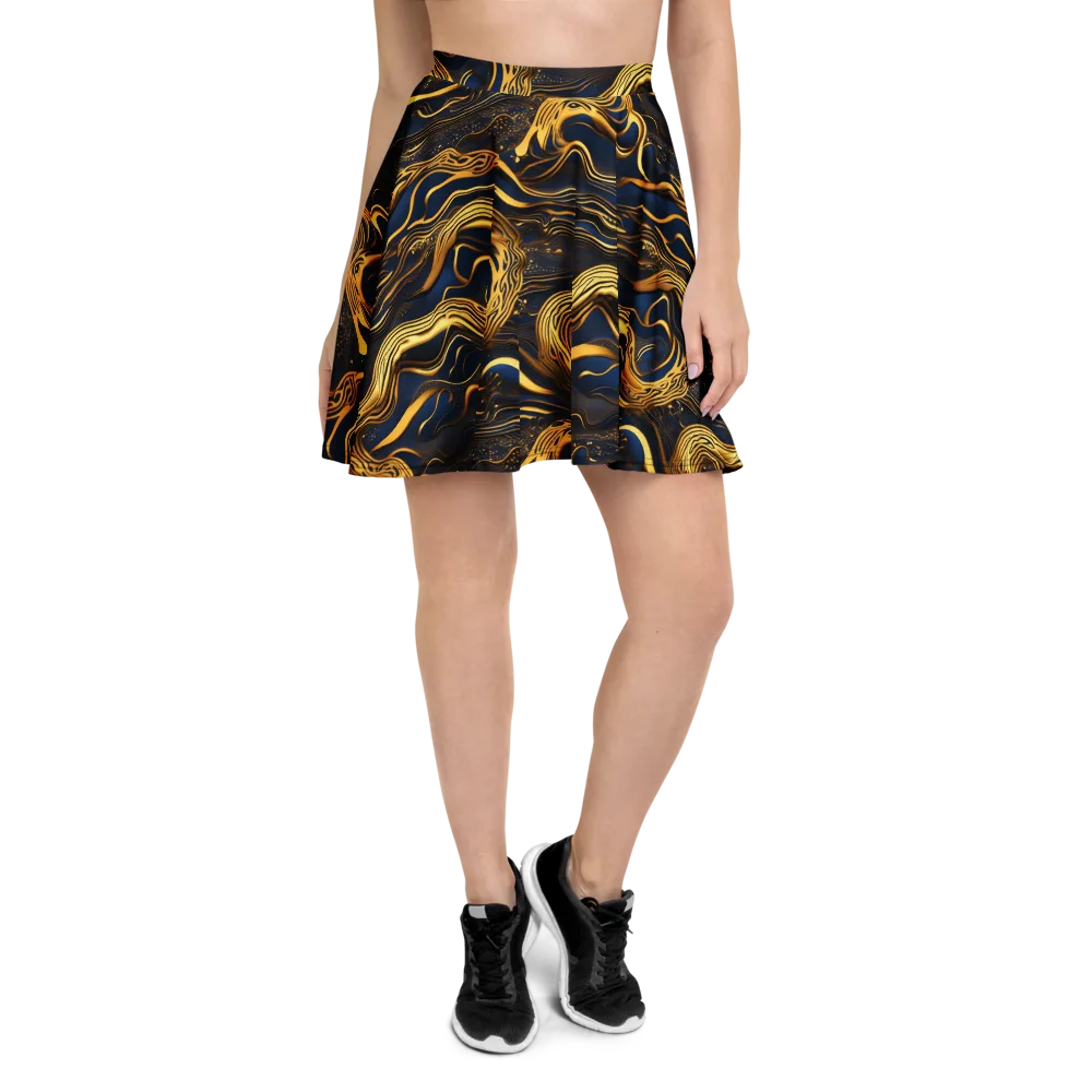 Electrum Waves on Skater Skirt — Front