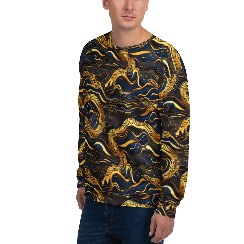 Electrum Waves on Sweatshirt — Left Front