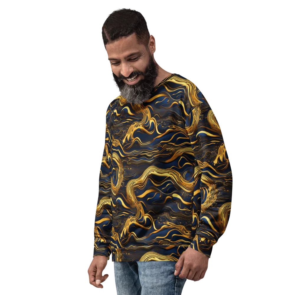Electrum Waves on Sweatshirt — Left Front