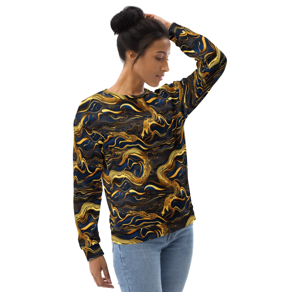 Electrum Waves on Sweatshirt — Right Front