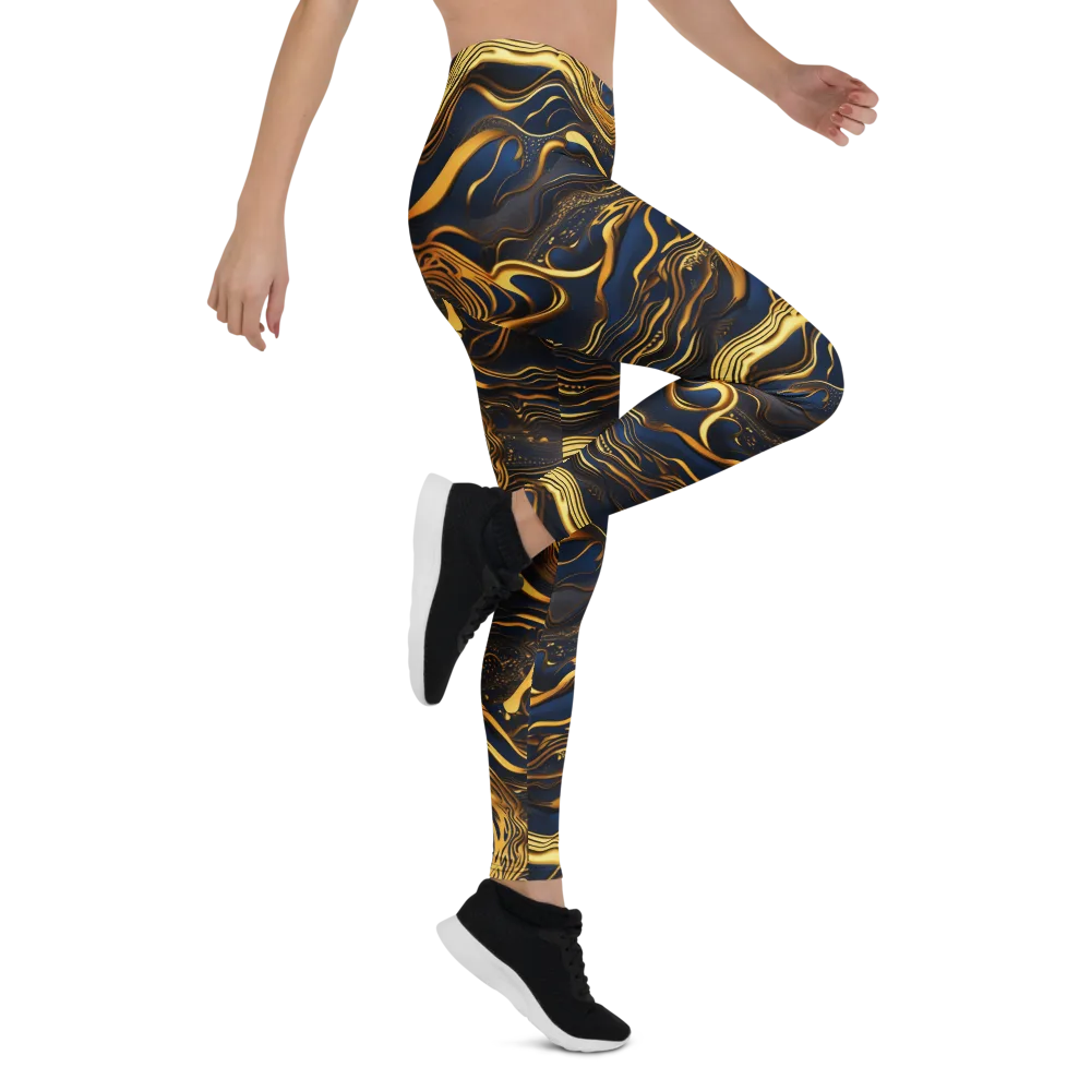 Electrum Waves on Leggings — Right