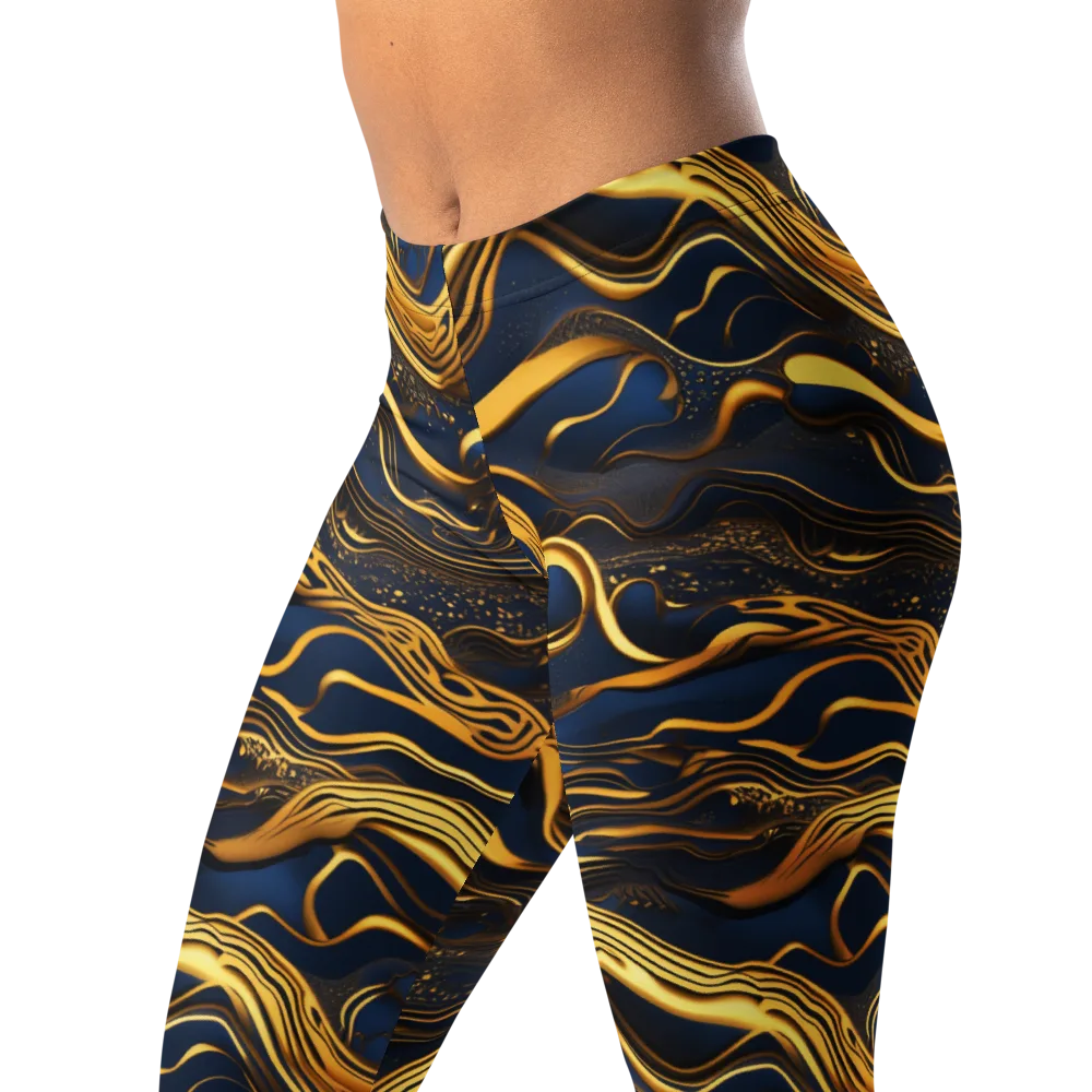 Electrum Waves on Leggings — Left Front