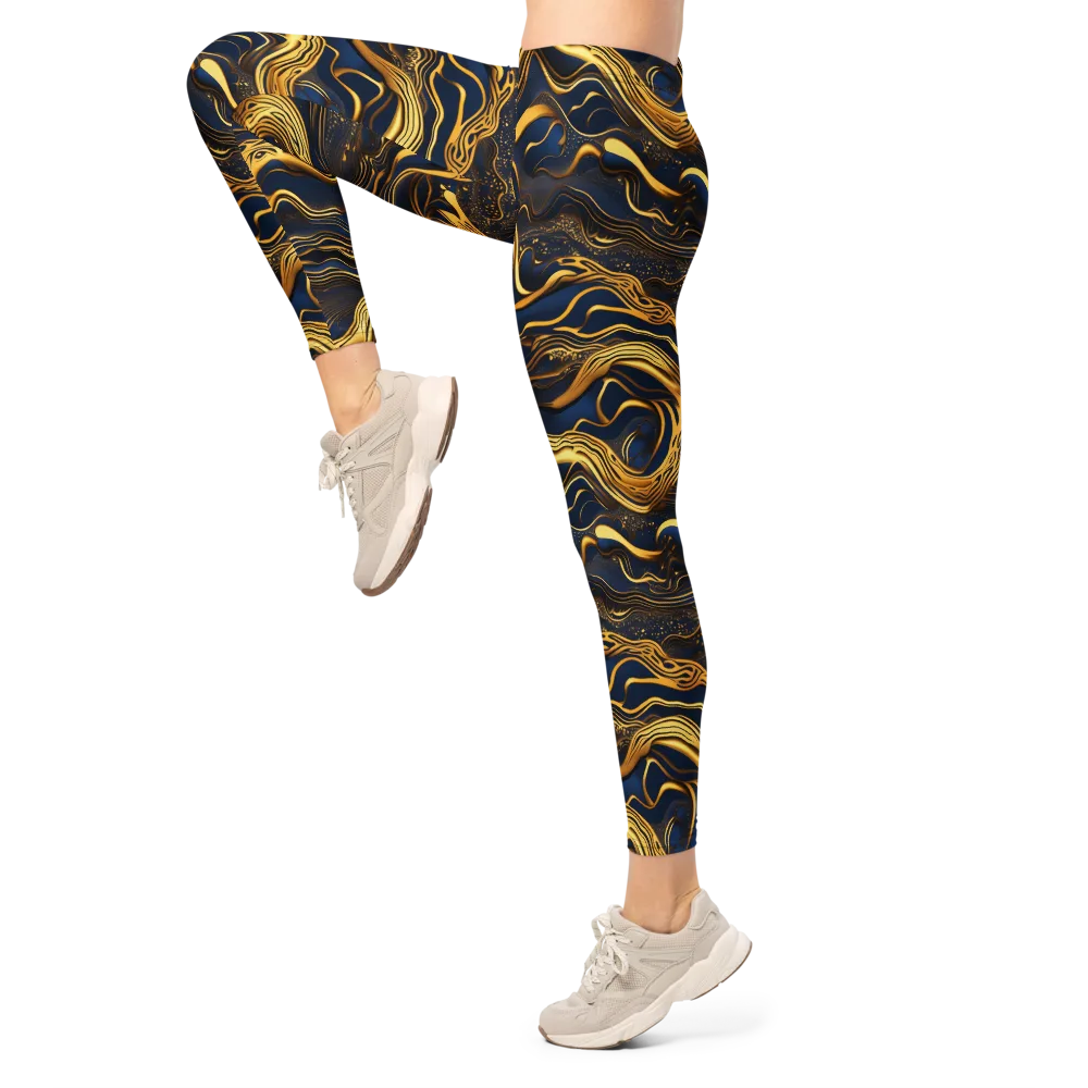 Electrum Waves on Leggings — Left