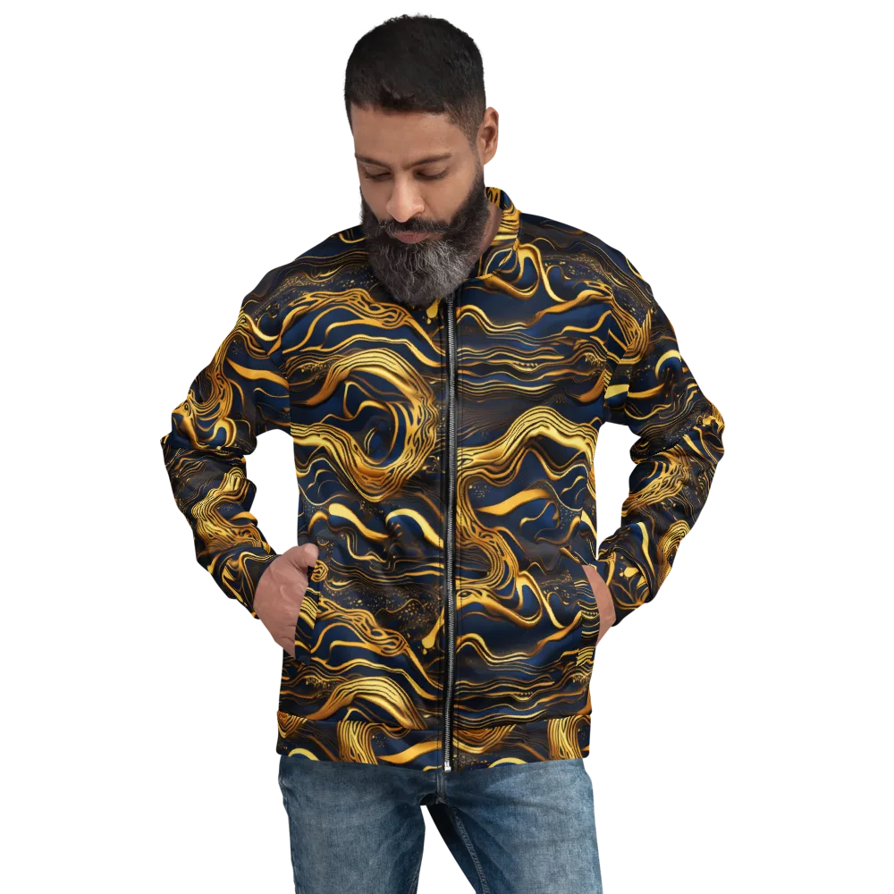 Electrum Waves on Bomber Jacket — Front