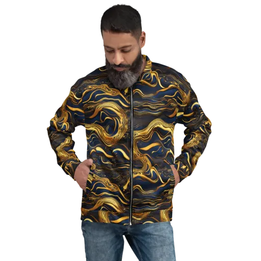 Electrum Waves on a Bomber Jacket