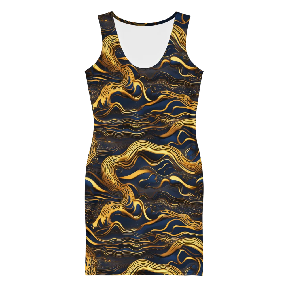 Electrum Waves on Bodycon Dress — Front