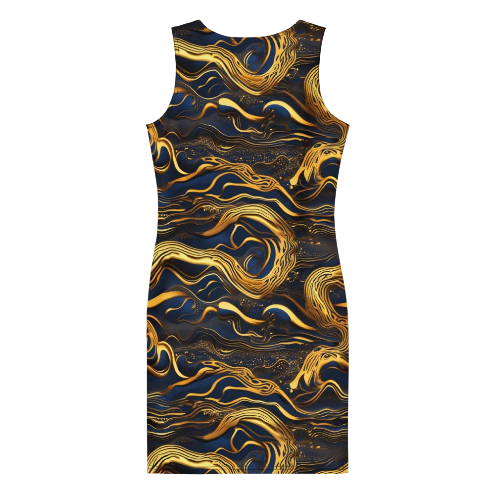 Electrum Waves on Bodycon Dress — Back