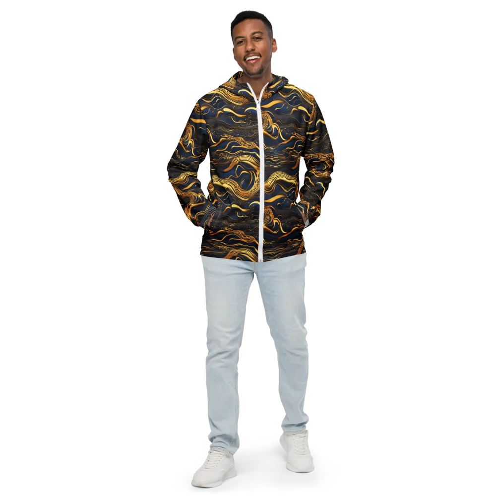 Electrum Waves on Men's Windbreaker — Front