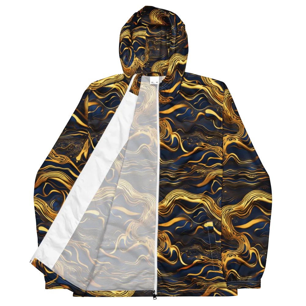 Electrum Waves on Men's Windbreaker — Front