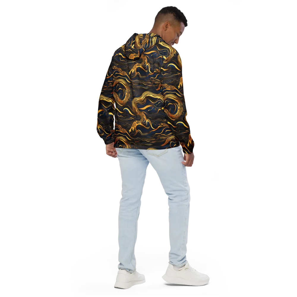 Electrum Waves on Men's Windbreaker — Back