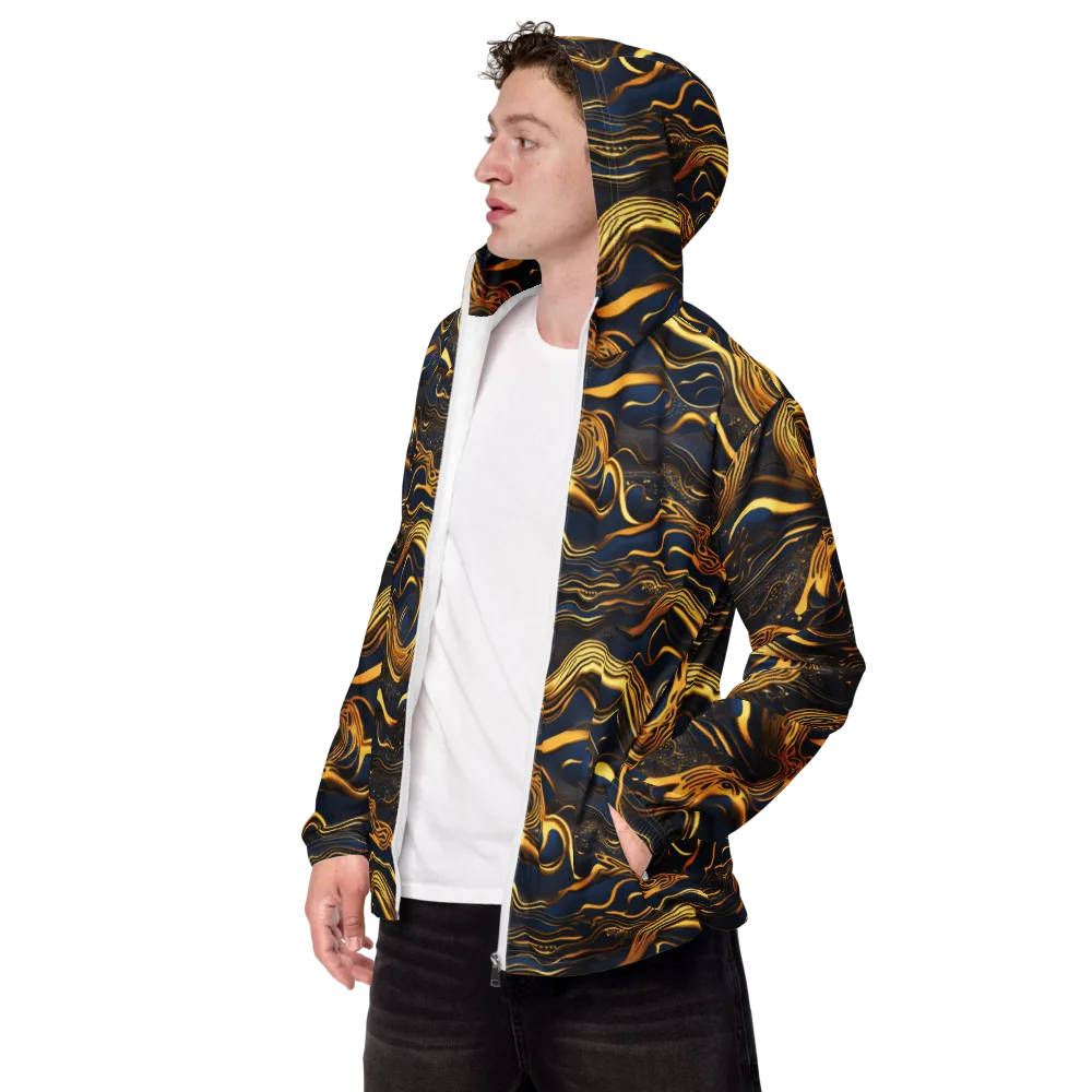 Electrum Waves on Men's Windbreaker — Left Front