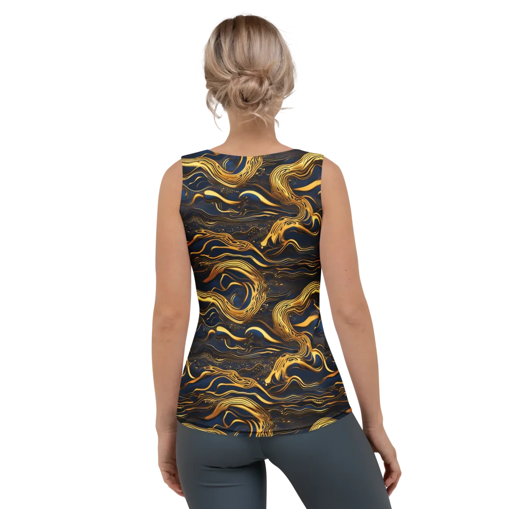 Electrum Waves on Women's Tank Top — Back