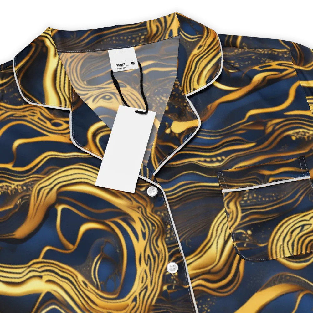 Electrum Waves on Women's Short Sleeve Pajama Top — Product details