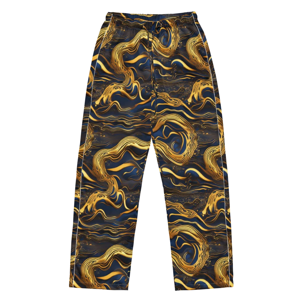 Electrum Waves on Women's Pajama Pants — Front