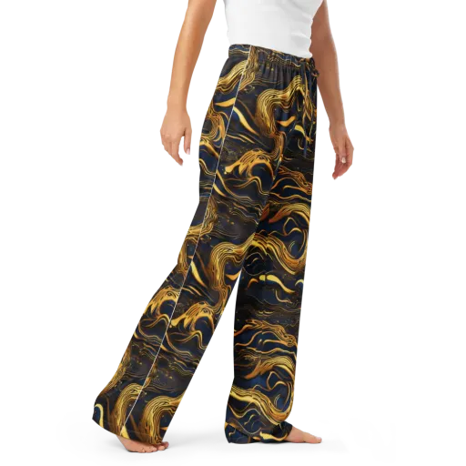 Electrum Waves on a Women's Pajama Pants