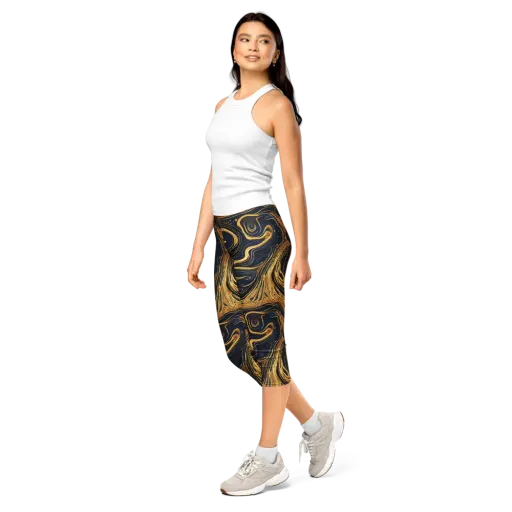 Nocturne Vein on a Capri Leggings