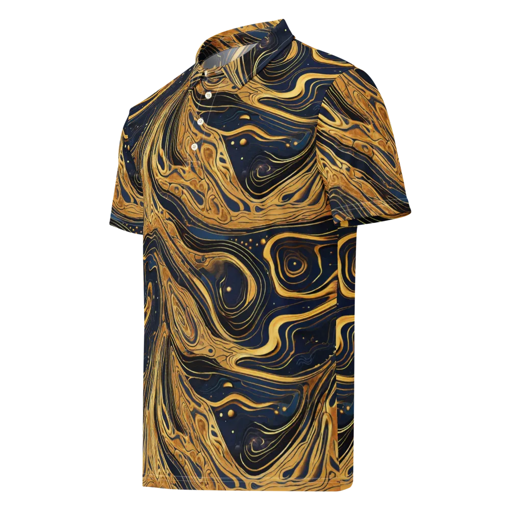 Nocturne Vein on Men's Slim Fit Polo Shirt — Left Front