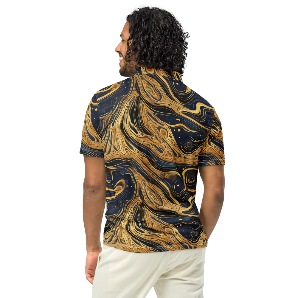 Nocturne Vein on Men's Slim Fit Polo Shirt — Back