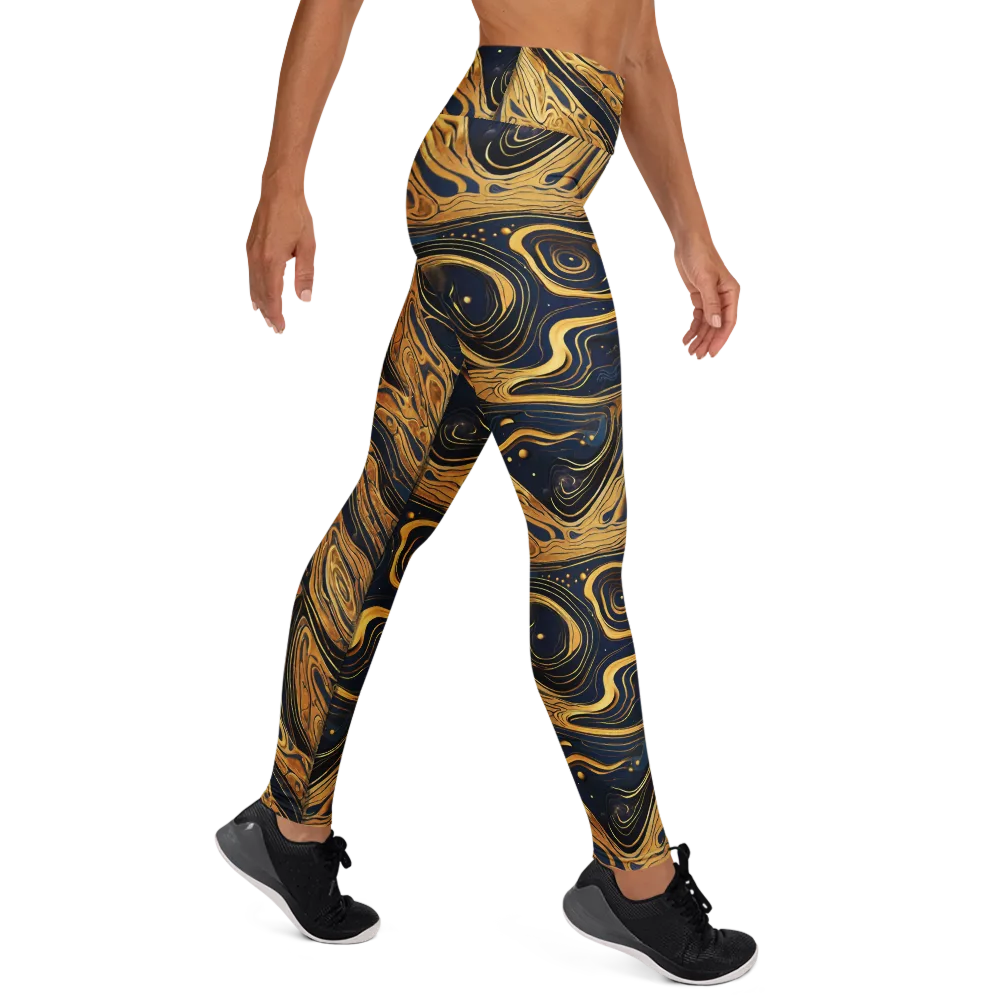 Nocturne Vein on Yoga Leggings — Right