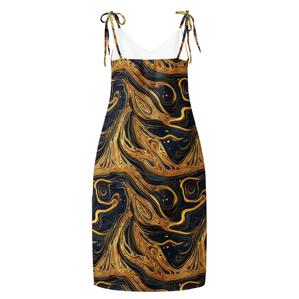 Nocturne Vein on Slip Dress — Back