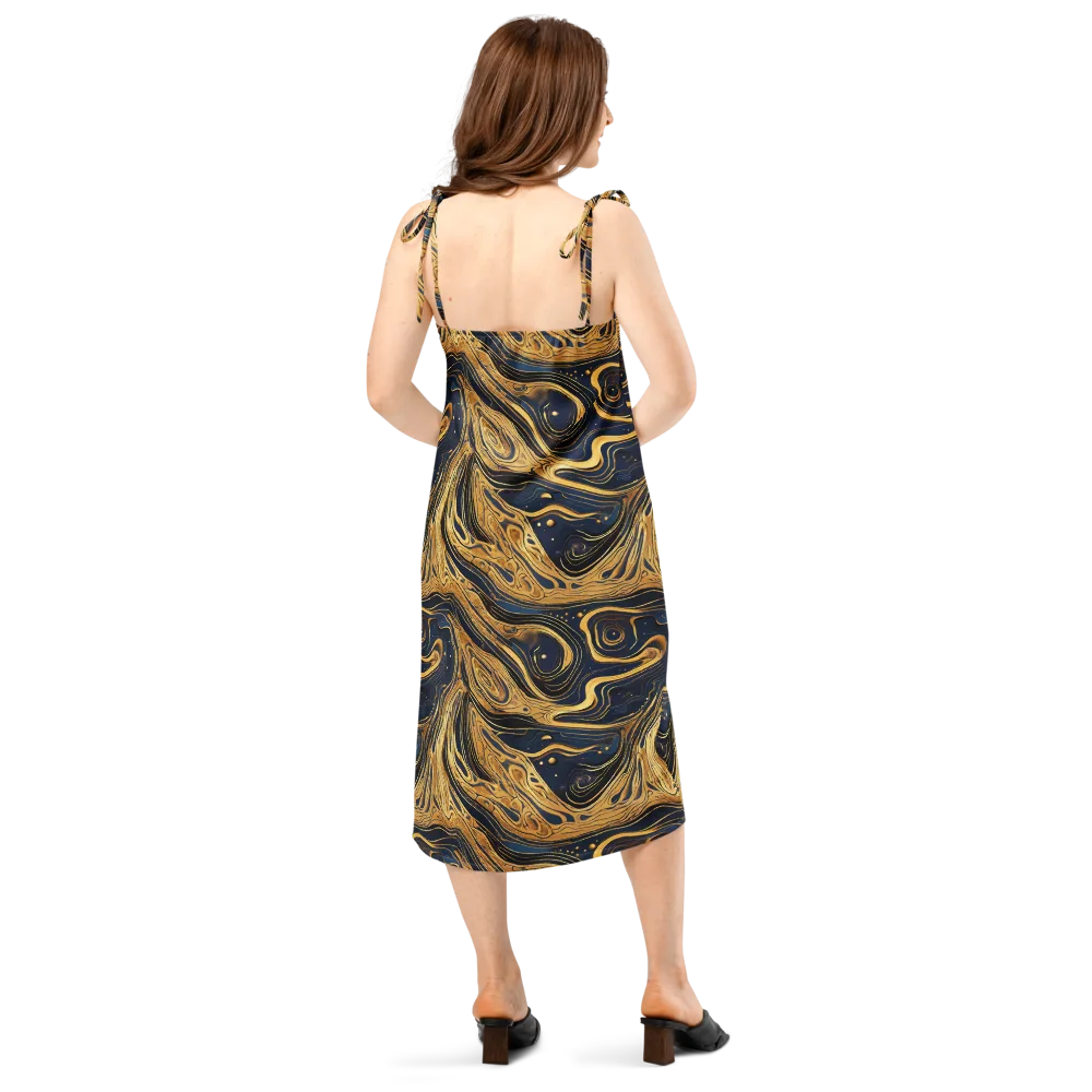 Nocturne Vein on Slip Dress — Back