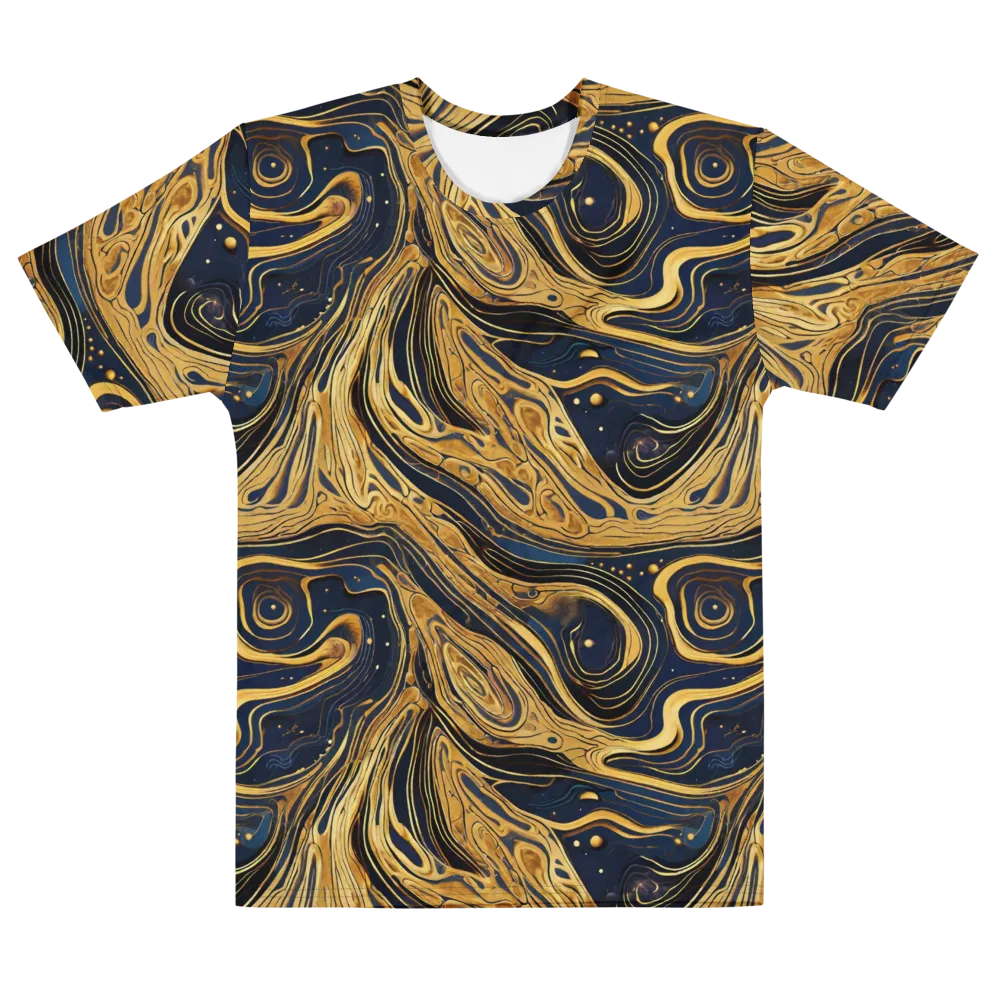 Nocturne Vein on Men's Cotton Crew Neck T-Shirt — Front