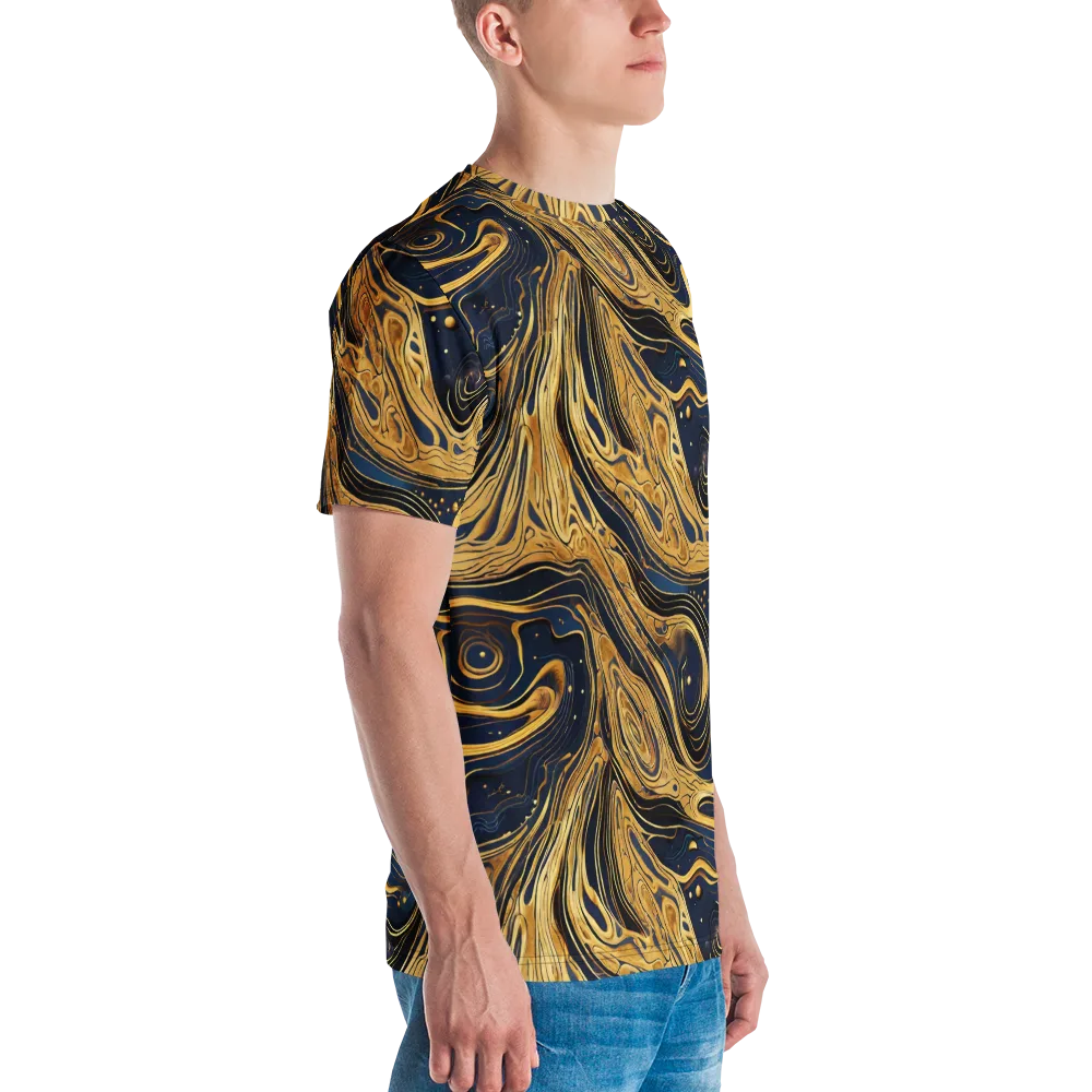 Nocturne Vein on Men's Crew Neck T-Shirt — Right