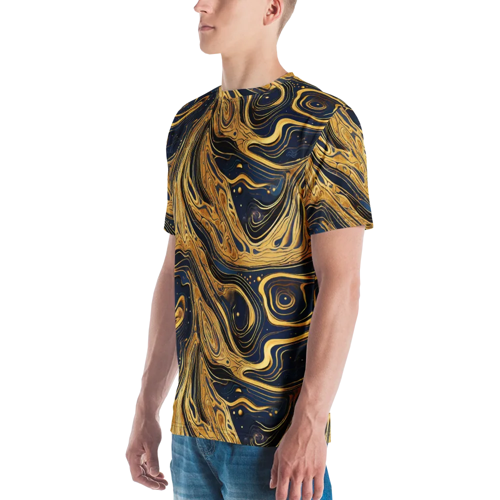 Nocturne Vein on Men's Crew Neck T-Shirt — Left