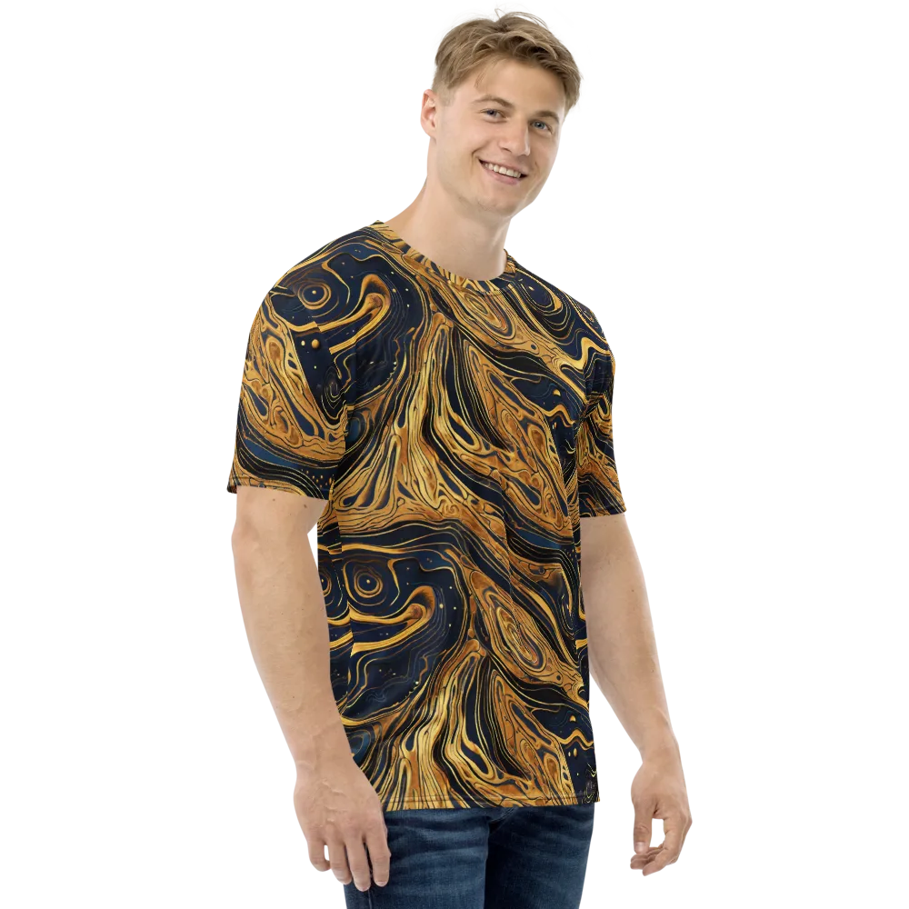 Nocturne Vein on Men's Crew Neck T-Shirt — Right