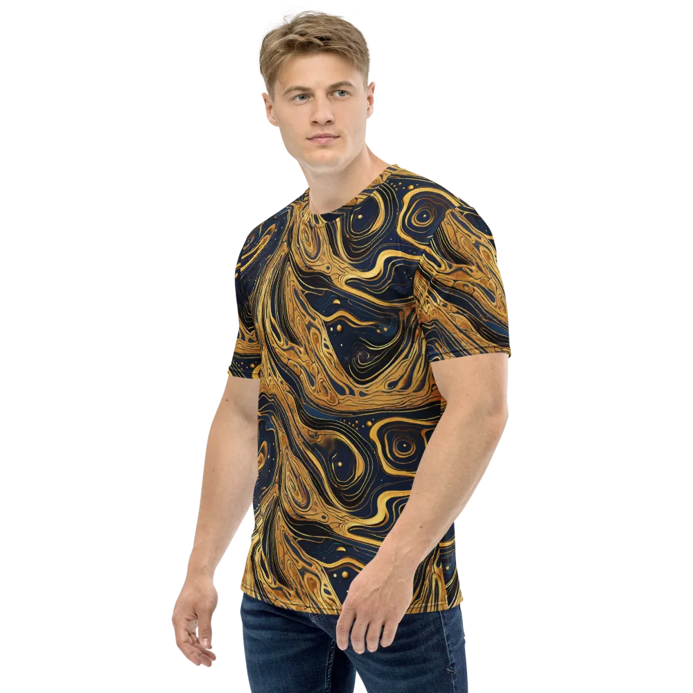 Nocturne Vein on Men's Crew Neck T-Shirt — Left