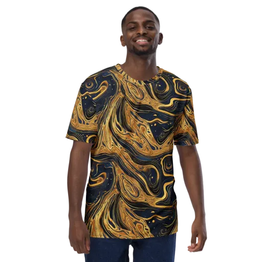 Nocturne Vein on a Men's Crew Neck T-Shirt