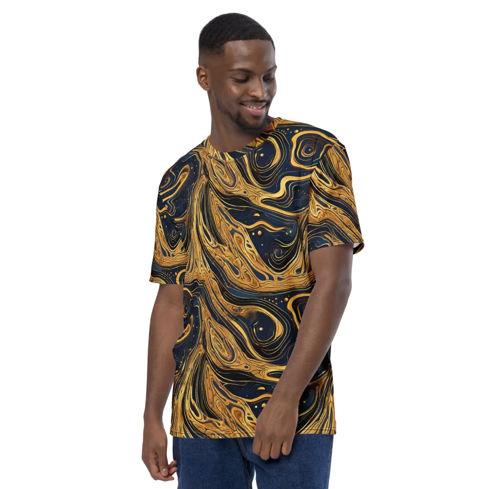 Nocturne Vein on Men's Crew Neck T-Shirt — Left
