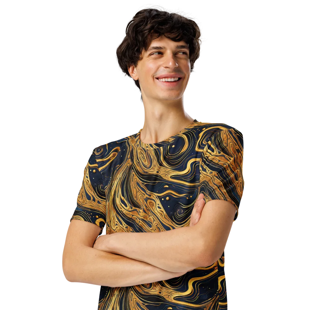 Nocturne Vein on Men's Crew Neck T-Shirt — Left Front