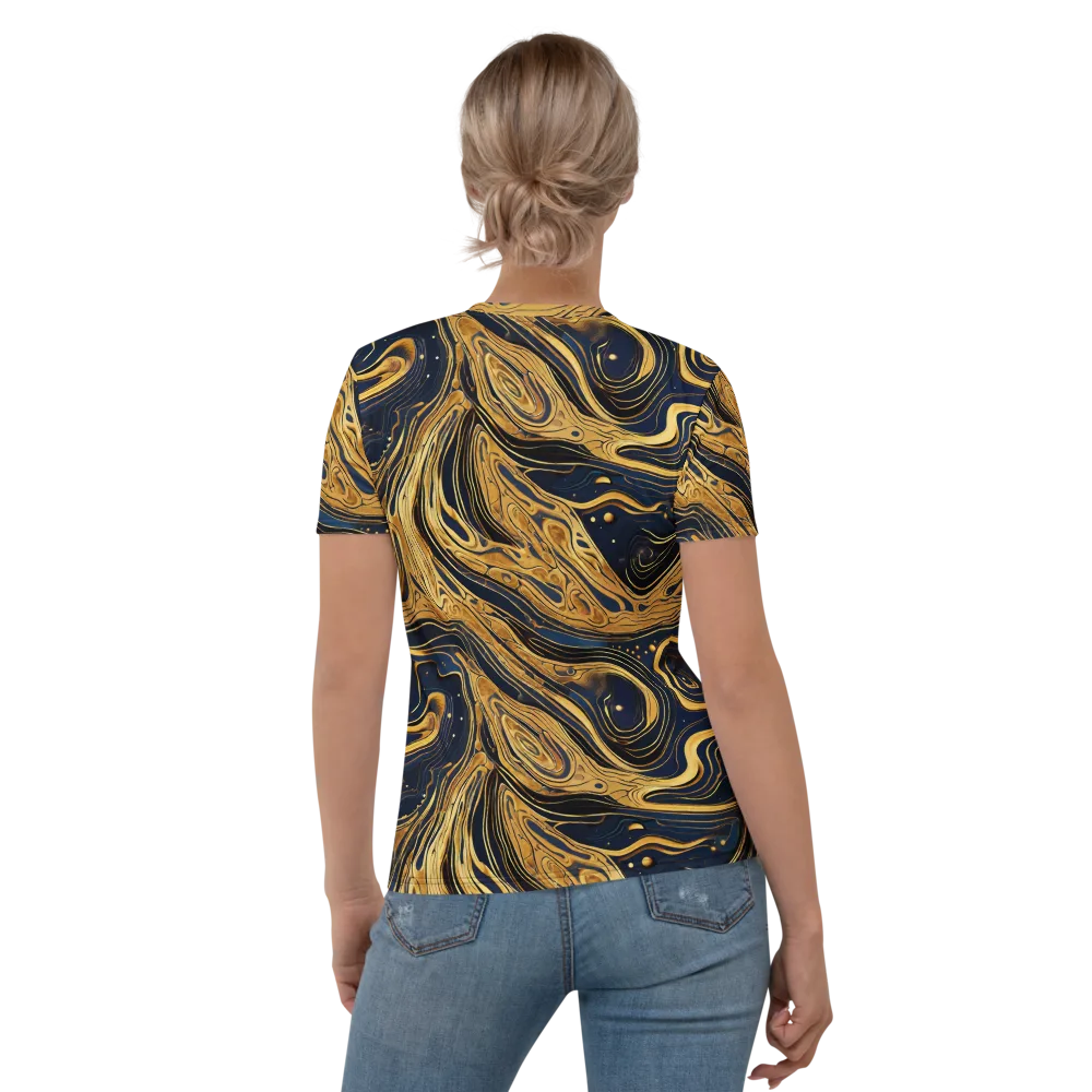 Nocturne Vein on Women's Crew Neck T-Shirt — Back