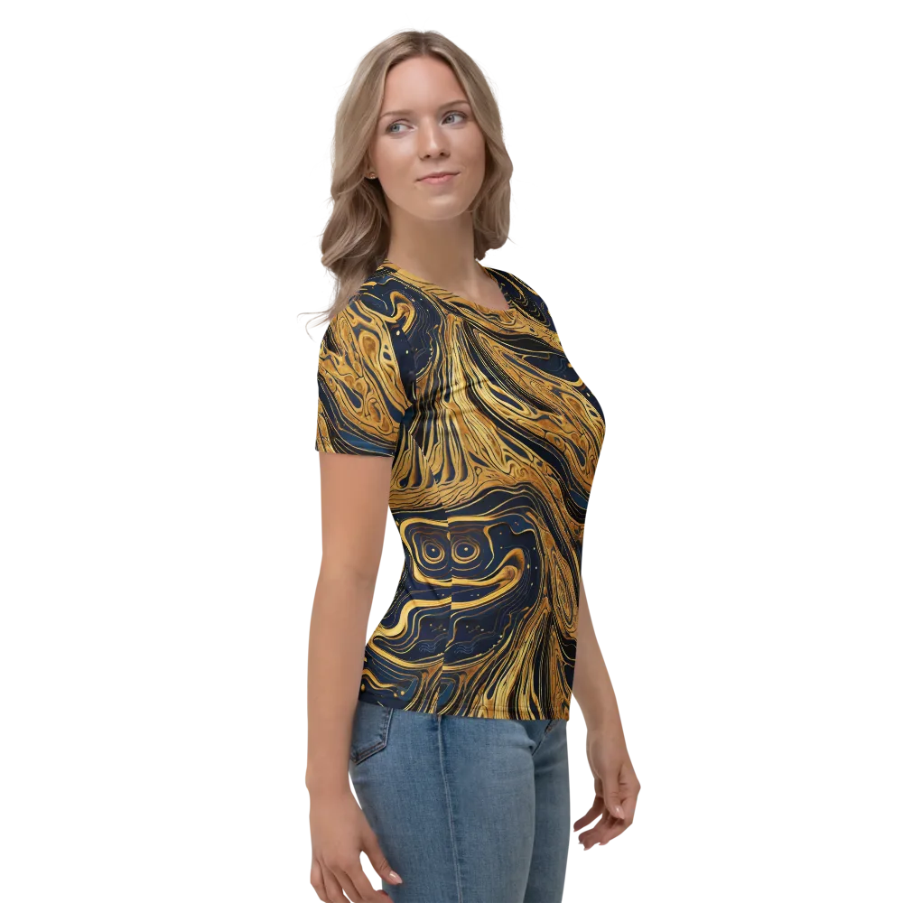Nocturne Vein on Women's Crew Neck T-Shirt — Right