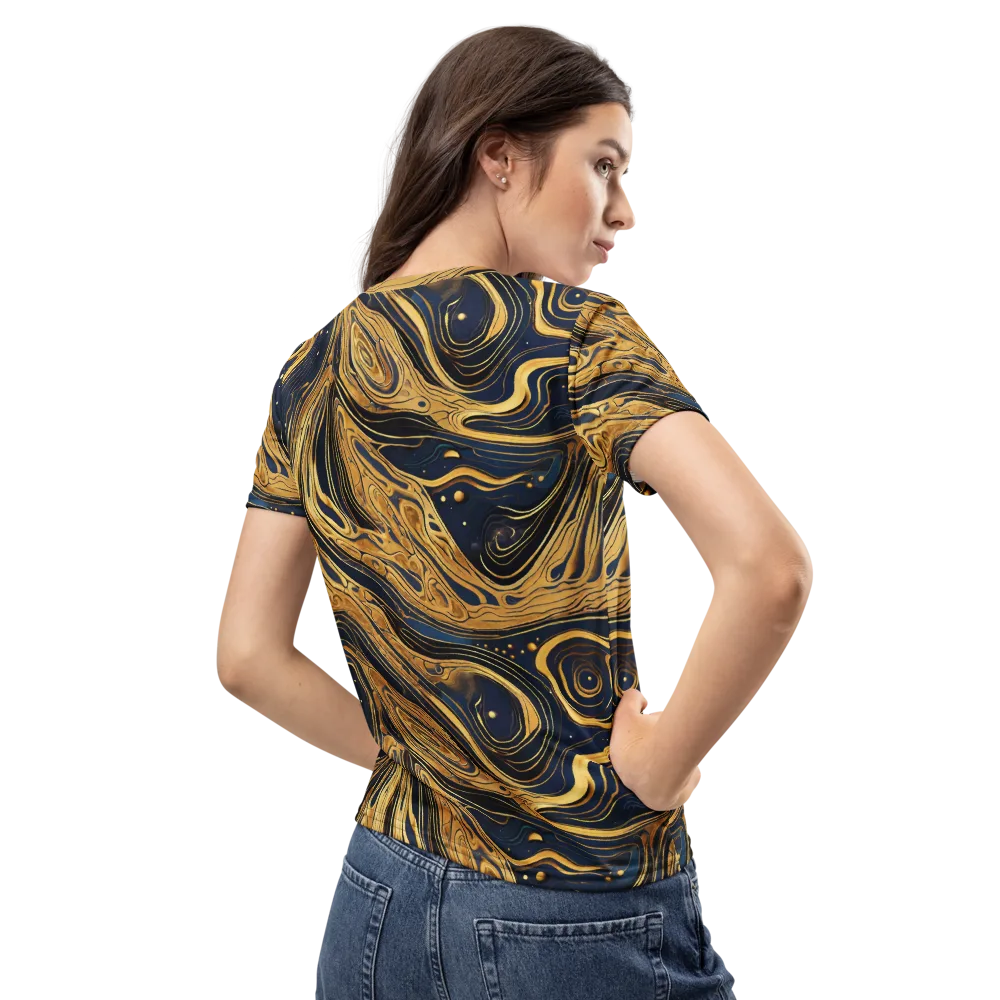 Nocturne Vein on Women's Crew Neck T-Shirt — Back