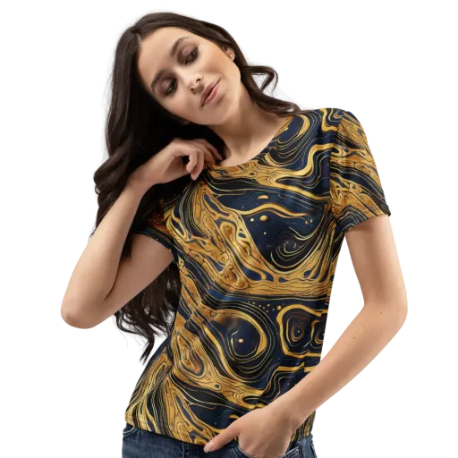Nocturne Vein on a Women's Crew Neck T-Shirt
