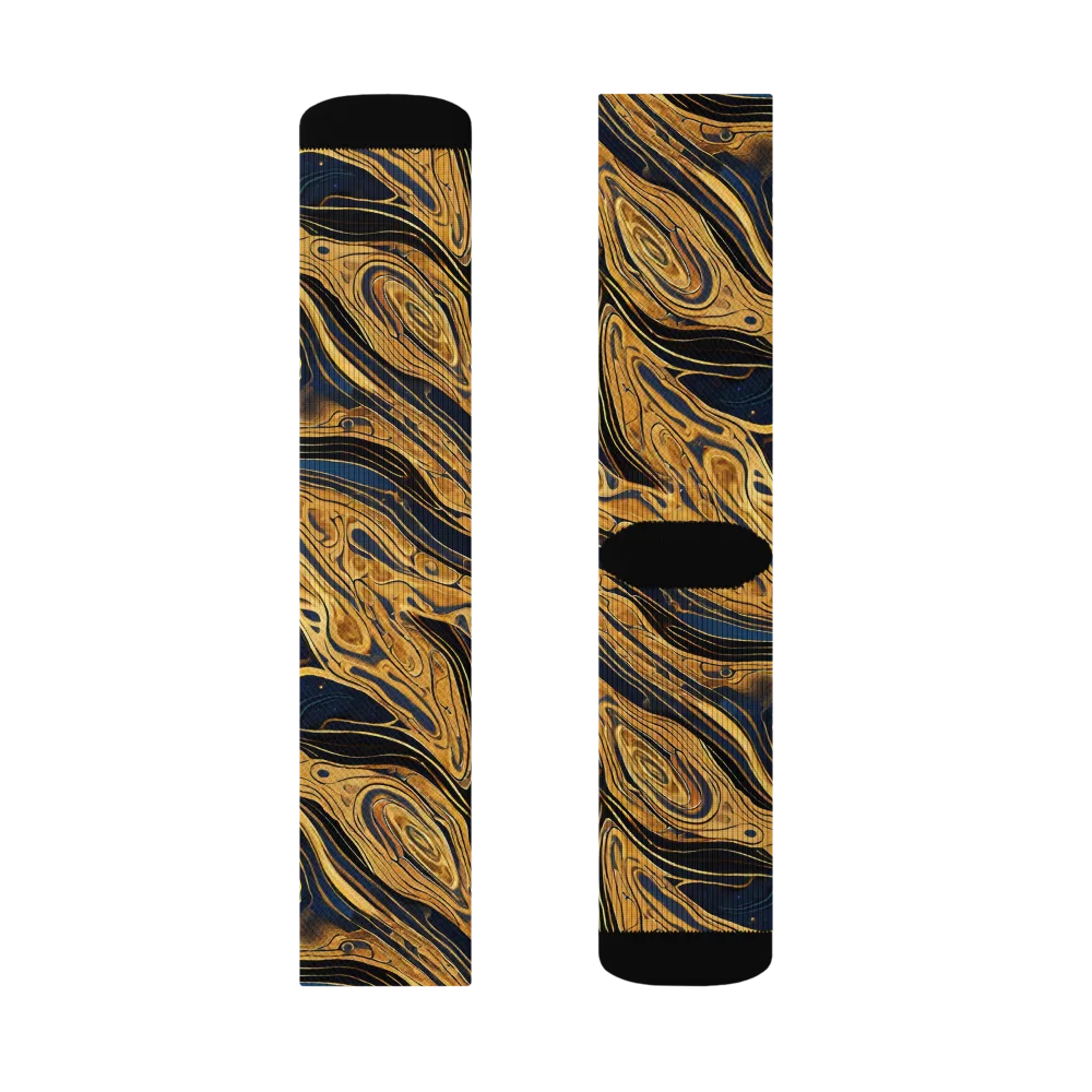 Nocturne Vein on Socks — Left Sock