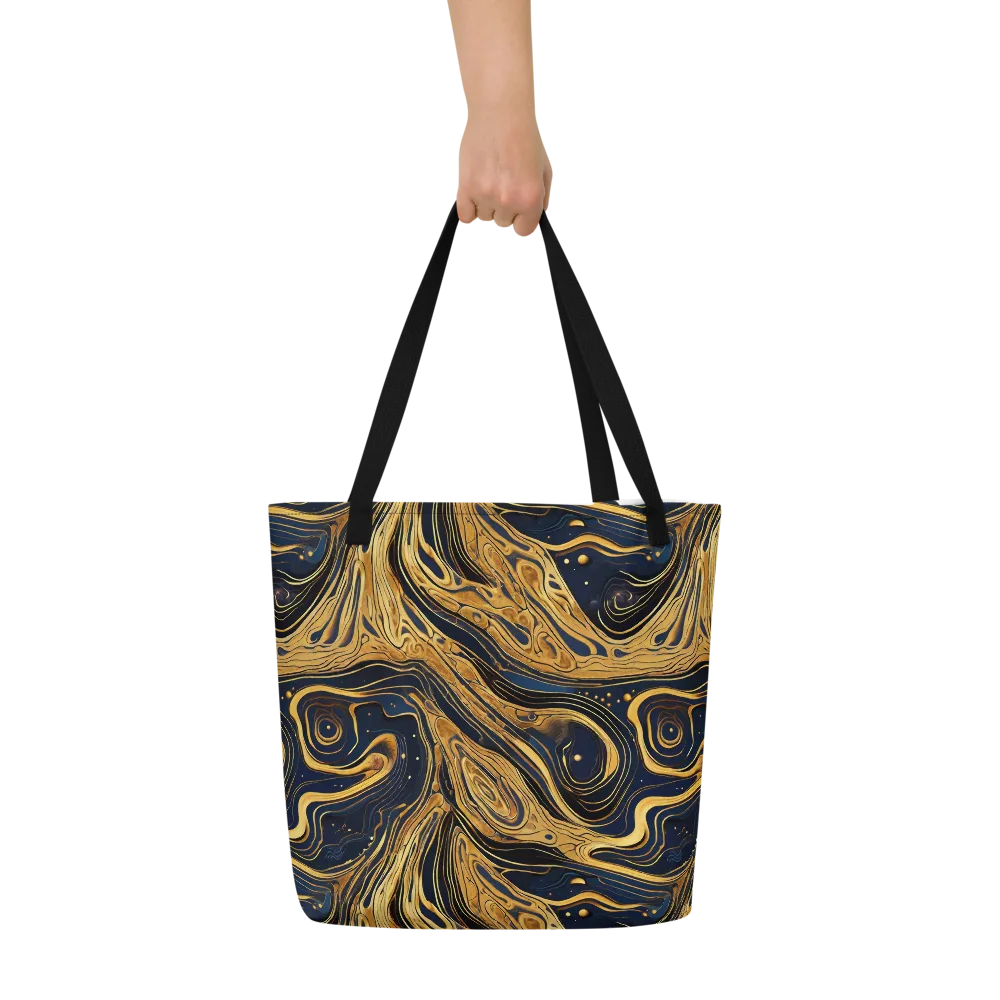 Nocturne Vein on Large Tote Bag W/ Pocket — Front