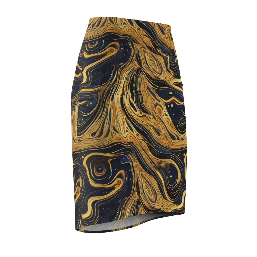 Nocturne Vein on Pencil Skirt — Front Side