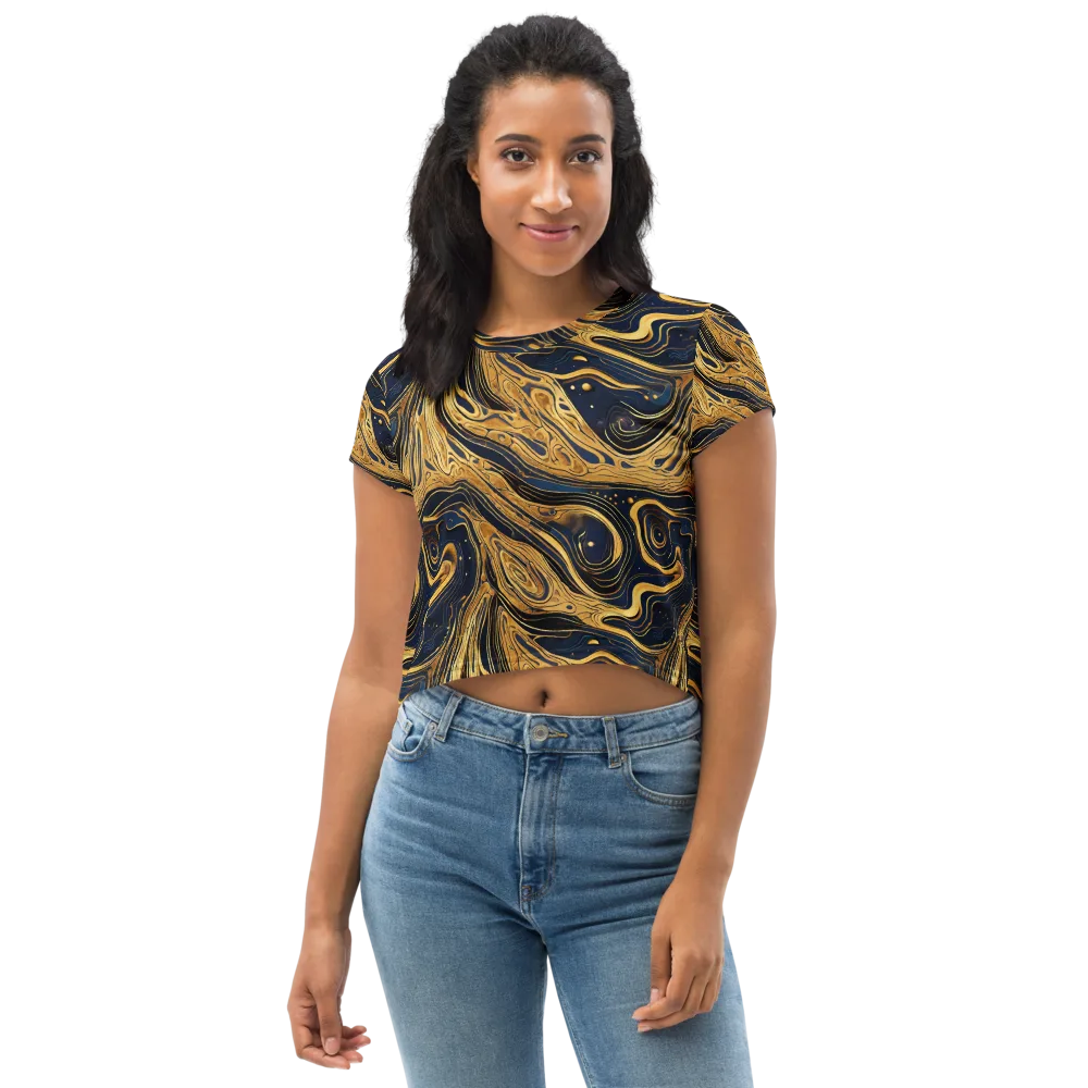 Nocturne Vein on Crop Tee — Front