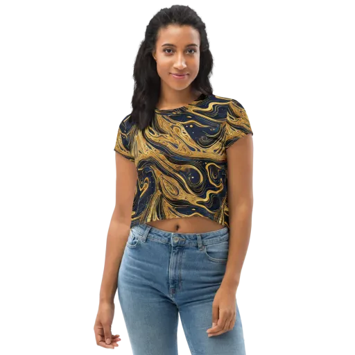 Nocturne Vein on a Crop Tee