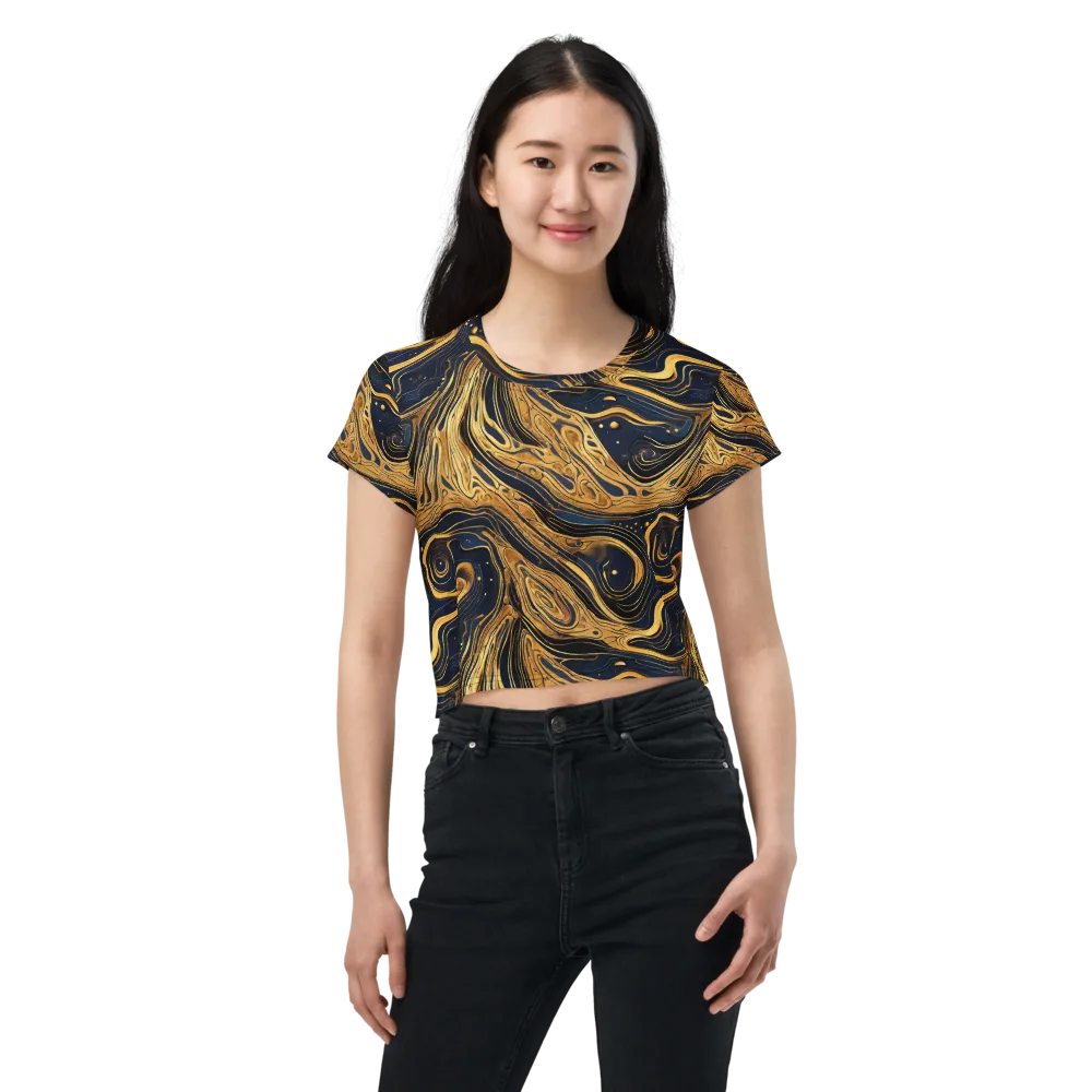 Nocturne Vein on Crop Tee — Front