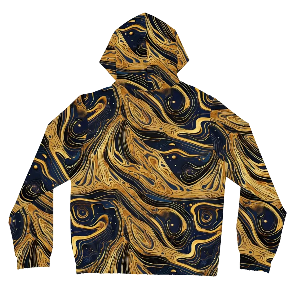 Nocturne Vein on Women's Full-Zip Hoodie — Back