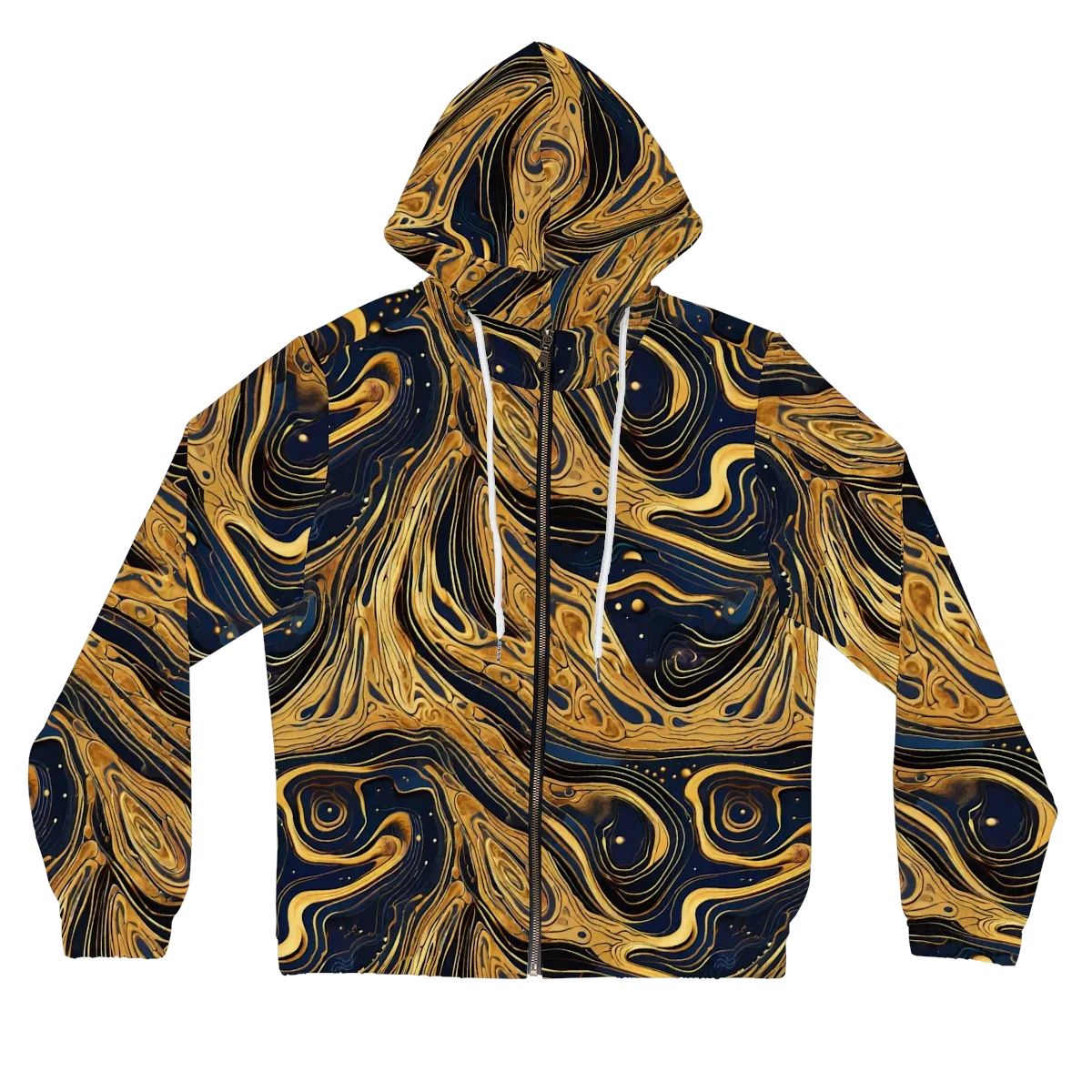 Nocturne Vein on Women's Full-Zip Hoodie — Front