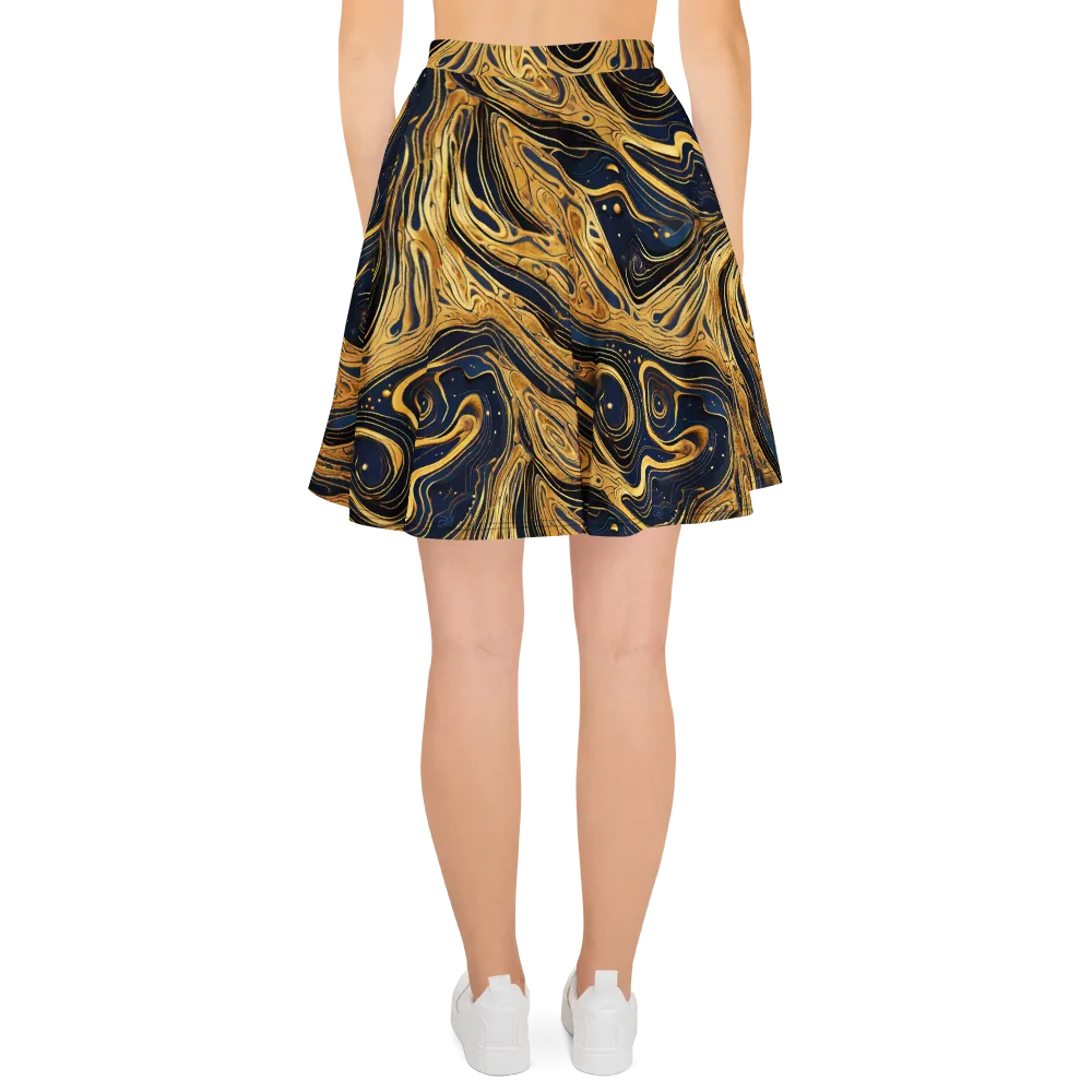 Nocturne Vein on Skater Skirt — Back