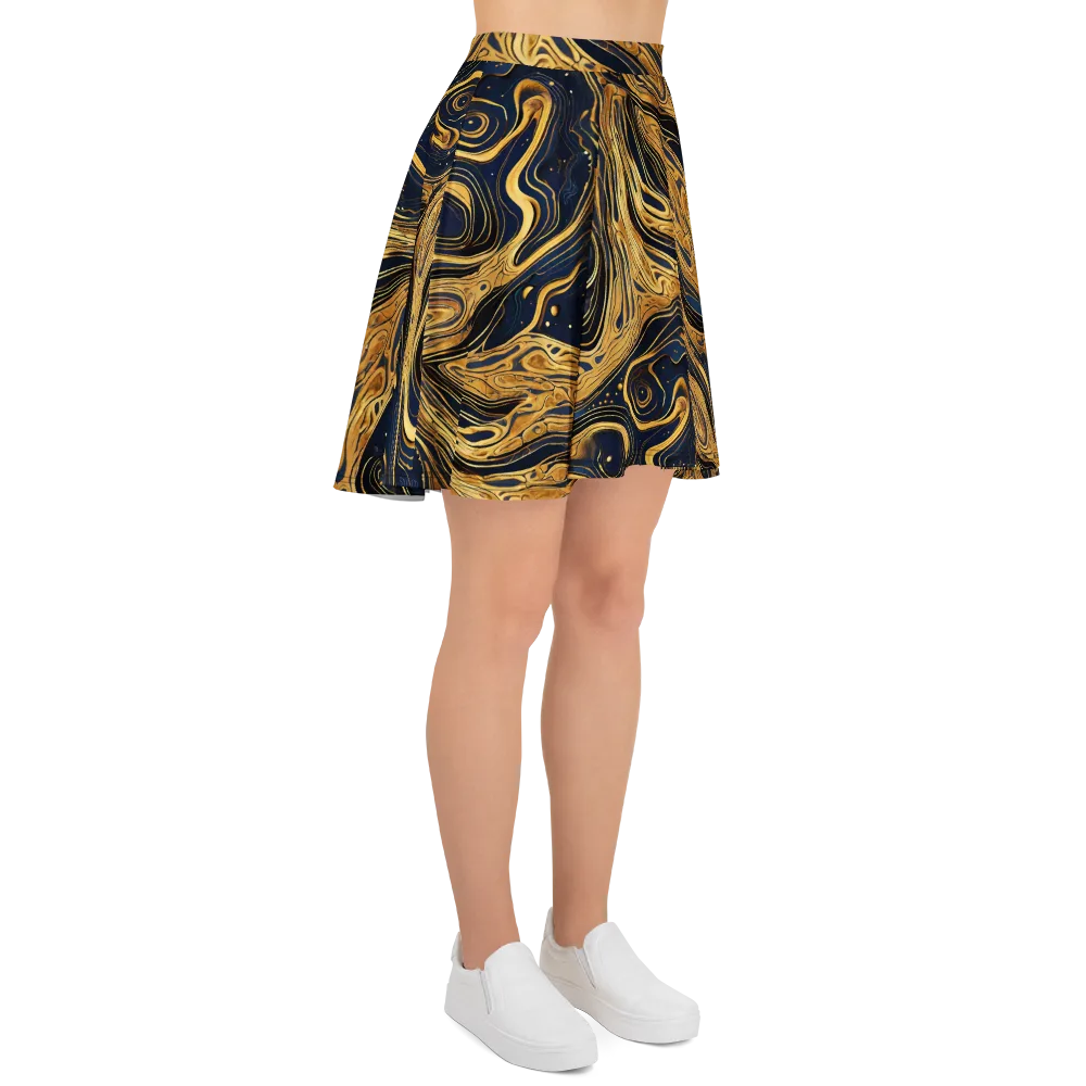 Nocturne Vein on Skater Skirt — Right